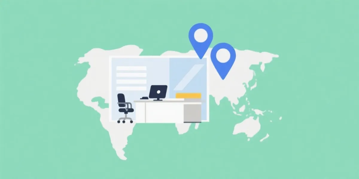 公司与合规 - 办公与地图插图